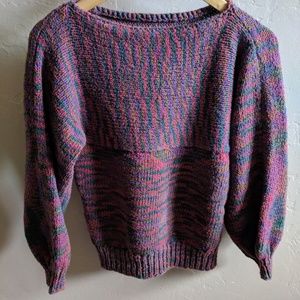 Handmade vintage rainbow color sweater
